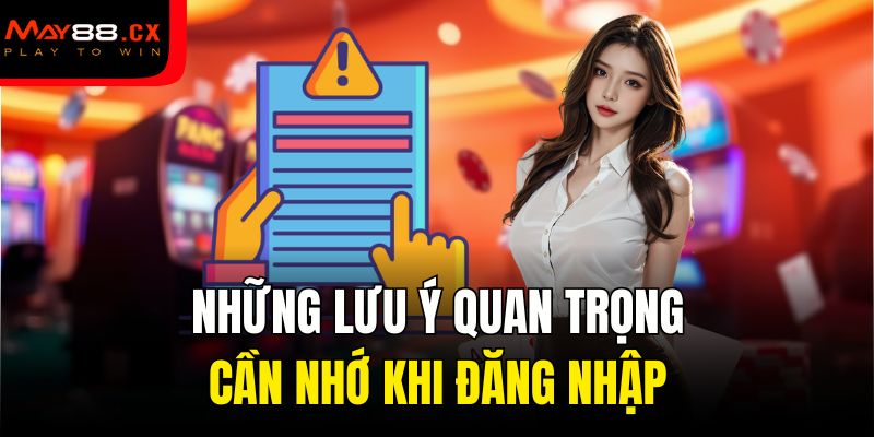Những lưu ý quan trọng cần nhớ khi đăng nhập